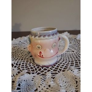 RARE Vintage YUM YUM GIRL Coffee Cup Mug with Lenticular Eyes JAPAN Collectible